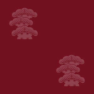 Japanese Kamon Wallpaper - A Bonsai-styled pine tree (matsu-1) Pattern #1