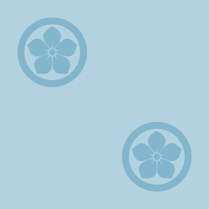 Japanese Kamon Wallpaper - Bellflower (kikyo-2) Pattern #10