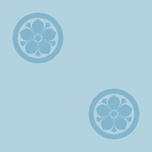 Japanese Kamon Wallpaper - Bellflower (kikyo-3) Pattern #10