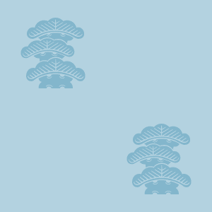 Japanese Kamon Wallpaper - A Bonsai-styled pine tree (matsu-1) Pattern #10