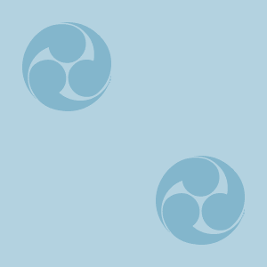 Japanese Kamon Wallpaper - A comma-shaped crest (tomoe-1) Pattern #10
