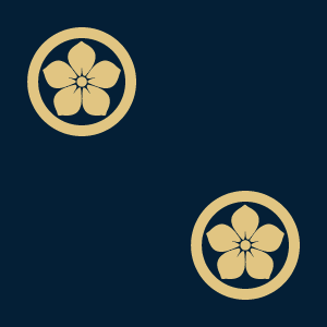 Japanese Kamon Wallpaper - Bellflower (kikyo-2) Pattern #11