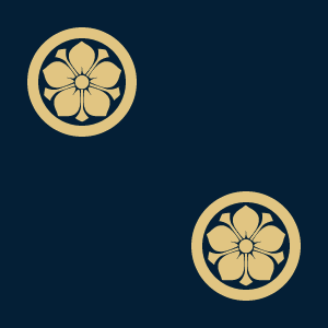 Japanese Kamon Wallpaper - Bellflower (kikyo-3) Pattern #11