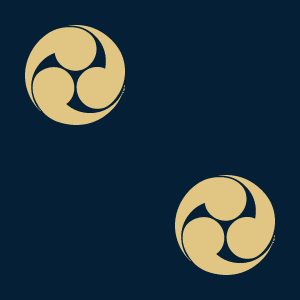 Japanese Kamon Wallpaper - A comma-shaped crest (tomoe-1) Pattern #11