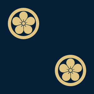 Japanese Kamon Wallpaper - An Ume (umebachi-3) Pattern #11