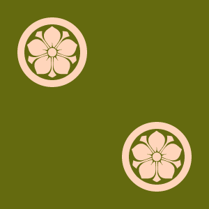 Japanese Kamon Wallpaper - Bellflower (kikyo-3) Pattern #12
