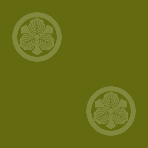 Japanese Kamon Wallpaper - An oak leaf (kashiwa-2) Pattern #2