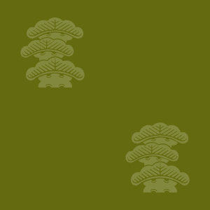 Japanese Kamon Wallpaper - A Bonsai-styled pine tree (matsu-1) Pattern #2