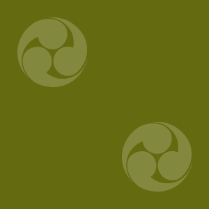 Japanese Kamon Wallpaper - A comma-shaped crest (tomoe-1) Pattern #2