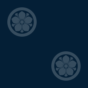 Japanese Kamon Wallpaper - Bellflower (kikyo-3) Pattern #3