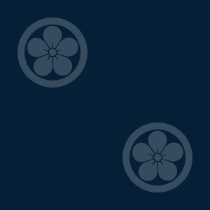 Japanese Kamon Wallpaper - An Ume (umebachi-3) Pattern #3
