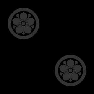 Japanese Kamon Wallpaper - Bellflower (kikyo-3) Pattern #4