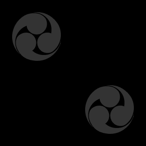 Japanese Kamon Wallpaper - A comma-shaped crest (tomoe-1) Pattern #4