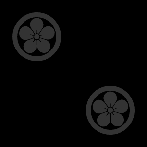 Japanese Kamon Wallpaper - An Ume (umebachi-3) Pattern #4