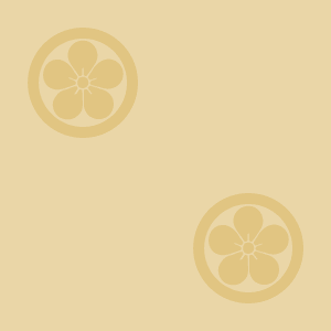 Japanese Kamon Wallpaper - An Ume (umebachi-3) Pattern #6