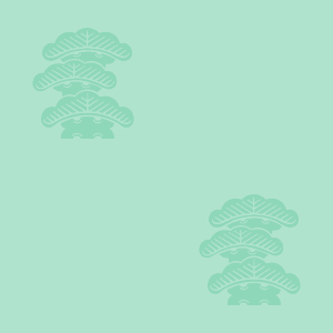 Japanese Kamon Wallpaper - A Bonsai-styled pine tree (matsu-1) Pattern #7