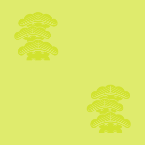 Japanese Kamon Wallpaper - A Bonsai-styled pine tree (matsu-1) Pattern #8