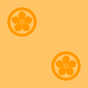 Japanese Kamon Wallpaper - Bellflower (kikyo-2) Pattern #9